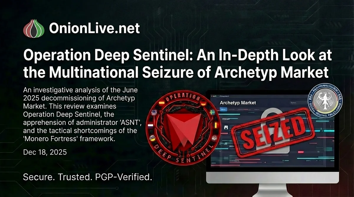 Operation Deep Sentinel: An In-Depth Look at the Multinational Seizure of Archetyp Market