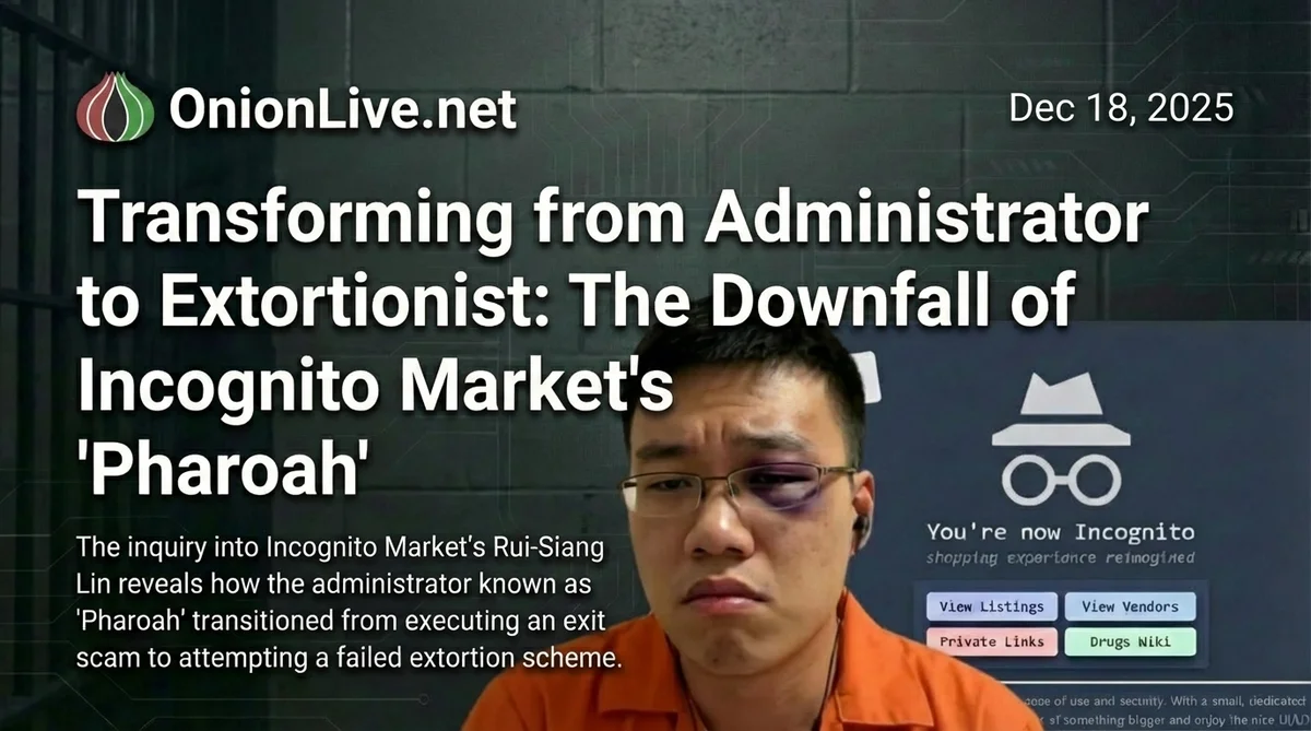 Transforming from Administrator to Extortionist: The Downfall of Incognito Market's 'Pharoah'